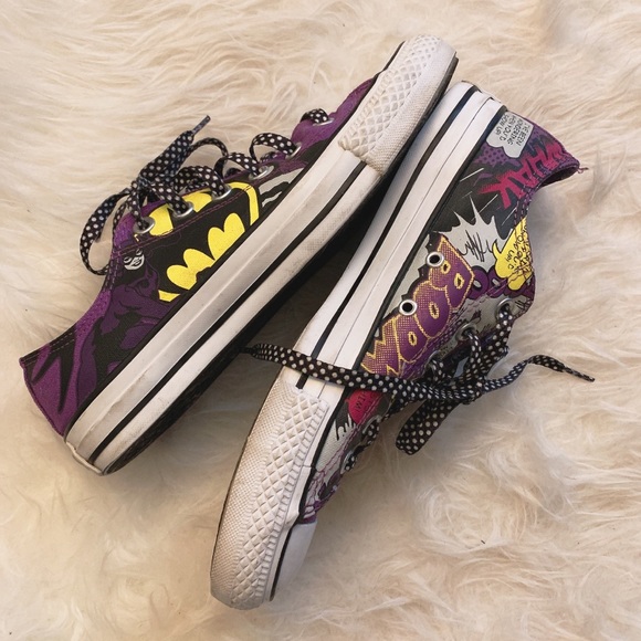 purple batman converse